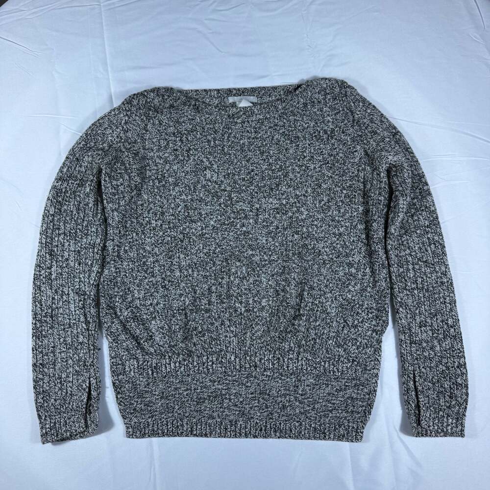 H&M Women’s Gray Marled Chunky Knit Long Sleeve Sweater Size S